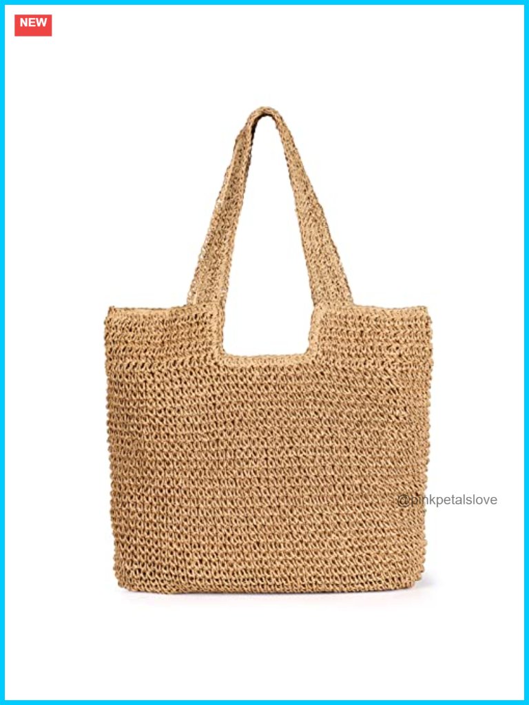 Handmade Straw Woven Hobo Tote Bag Beach Summer Shoulder Bag Large Capacity